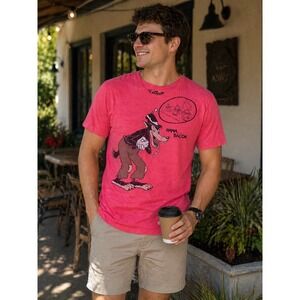 Disney Artist Collection Big Bad Wolf Hmmm Bacon Pink Graphic T-Shirt Mens L